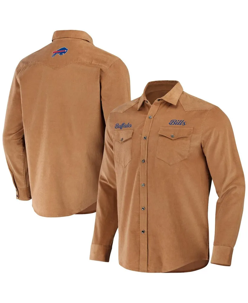 Men's Nfl x Darius Rucker Collection by Fanatics Tan Buffalo Bills Western Full-Snap Shirt