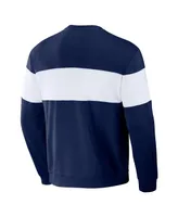 Men's Darius Rucker Collection by Fanatics Navy Cleveland Guardians Stripe Pullover Sweatshirt