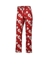 Women's Concepts Sport Crimson Alabama Tide Tinsel Ugly Sweater Long Sleeve T-shirt and Pants Sleep Set