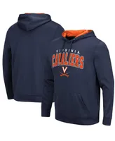 Men's Colosseum Navy Virginia Cavaliers Resistance Pullover Hoodie