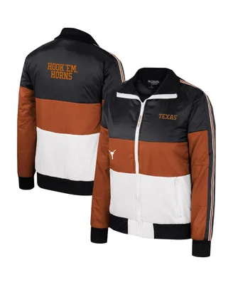 Women's The Wild Collective Texas Orange Longhorns Color-Block Puffer Full-Zip Jacket