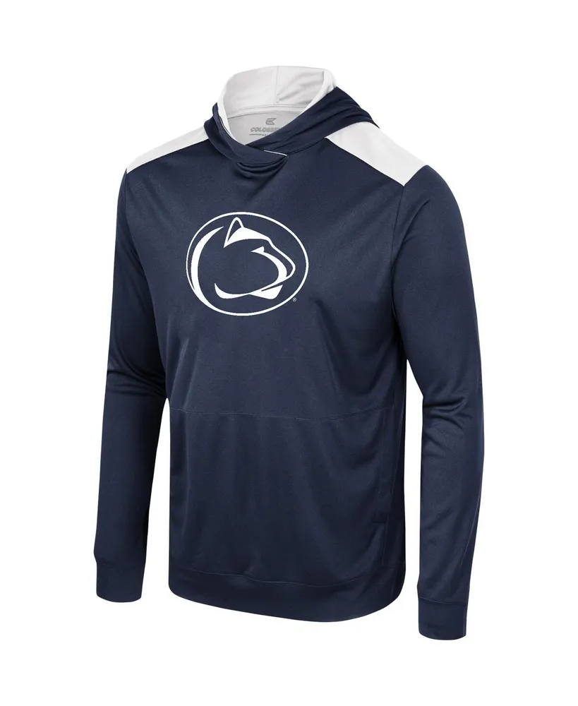 Men's Colosseum Navy Penn State Nittany Lions Warm Up Long Sleeve Hoodie T-shirt