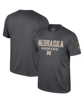 Men's Colosseum Charcoal Nebraska Huskers Oht Military-Inspired Appreciation T-shirt