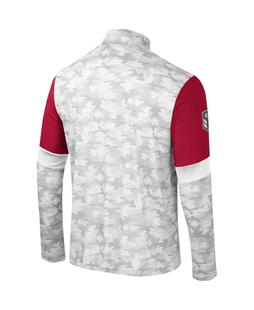 Men's Colosseum Camo Oklahoma Sooners Oht Military-Inspired Appreciation Tomahawk Quarter-Zip Sweatshirt