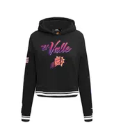 Women's Pro Standard Black Phoenix Suns 2023/24 City Edition Cropped Pullover Hoodie