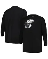 Men's Profile Black Kansas Jayhawks Big and Tall Pop Long Sleeve T-shirt