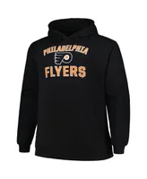 Men's Profile Black Philadelphia Flyers Big and Tall Arch Over Logo Pullover Hoodie