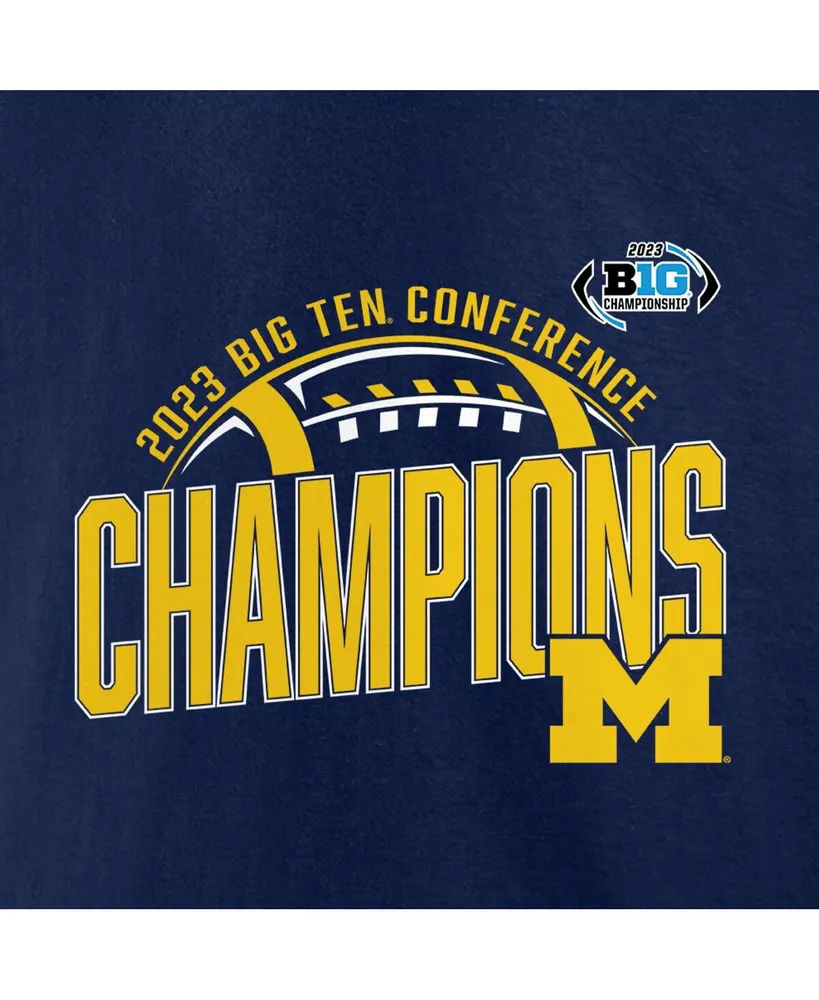 Men's Fanatics Navy Michigan Wolverines 2023 Big Ten Football Conference Champions T-shirt