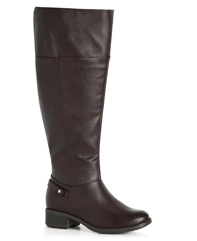 Women's Plus Size Brigitte Wide Fit Ankle Brown Boot