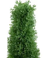 4' Artificial Boxwood Cone Topiary Tree with Pot Unlit