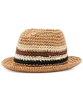 Steve Madden Women's Ombre Striped Straw Fedora