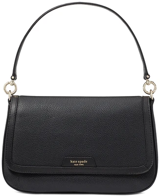 Kate Spade New York Hudson Pebbled Leather Flap Small Shoulder Bag