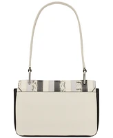 Calvin Klein Clove Mixed Material Push-Lock Shoulder Bag