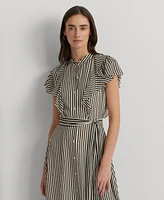 Lauren Ralph Lauren Women's Flutter-Sleeve Shirtdress