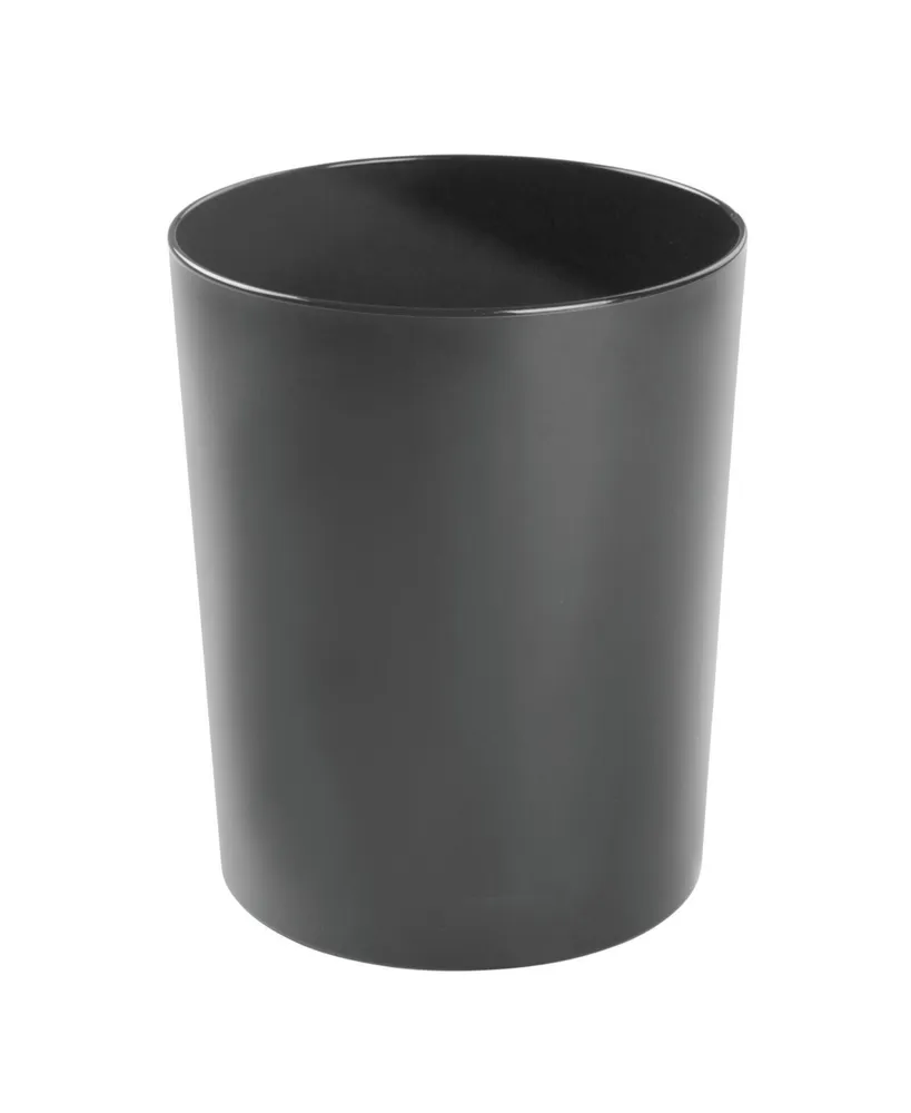 mDesign Round Metal Trash Wastebasket/Recycling Can