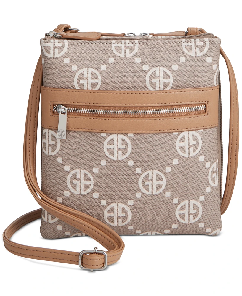 Giani Bernini Signature Monogram Triple-Zip Dasher Crossbody, Created for Macy's