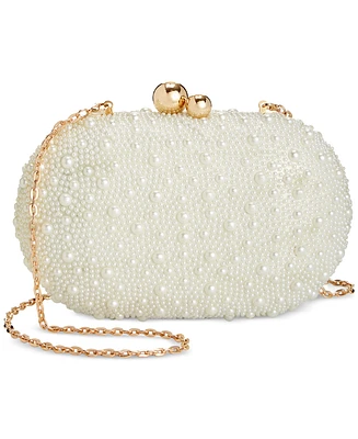 I.n.c. International Concepts Satin Embellished Pearl Clutch, Created for Macy's