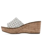 White Mountain Women's Charges Platform Slide Wedge Sandals