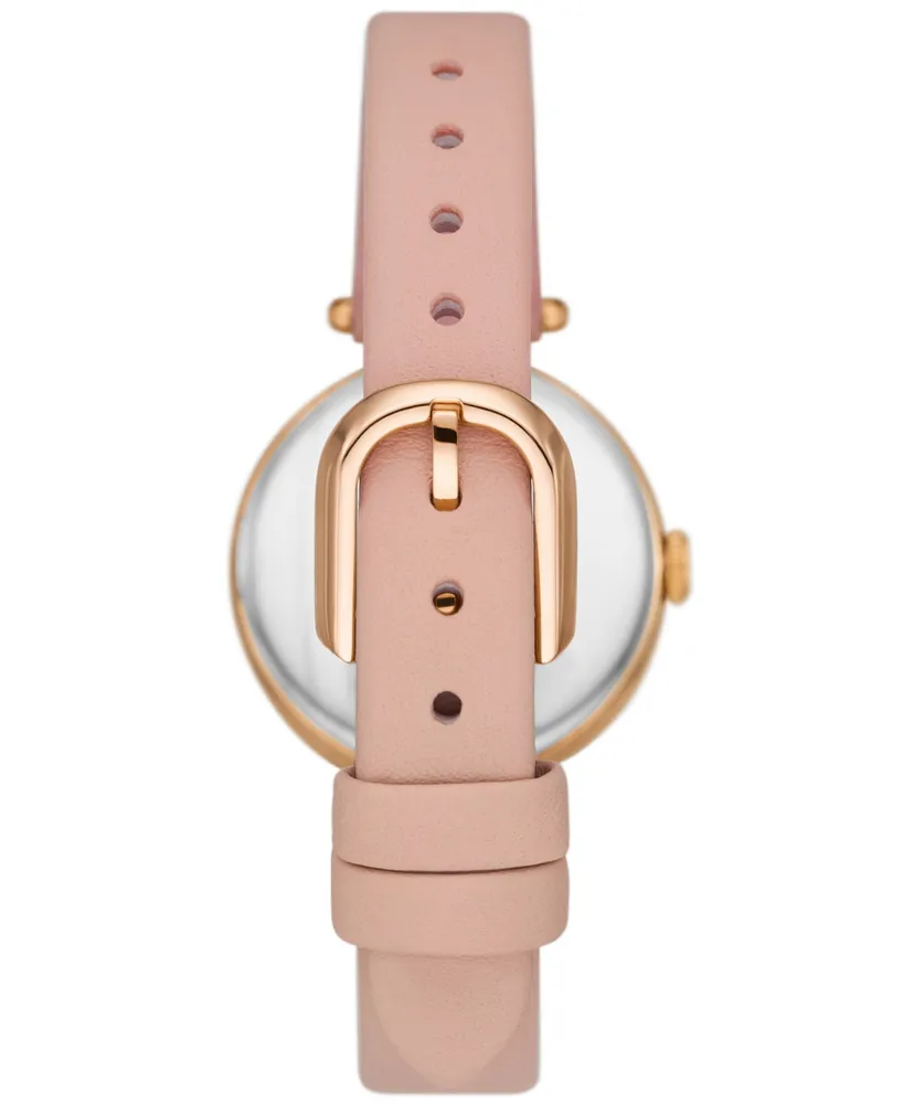 kate spade new york Women's Holland Three Hand Pink Leather Watch 28mm