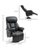 Homcom Adjustable Swivel Recliner Chair with Padded Arms