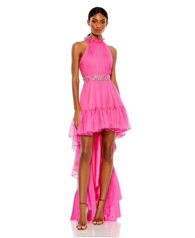 Mac Duggal Women's Halter Neck High Low Flowy Gown | MainPlace Mall Mac Duggal Women's Halter Neck High Low Flowy Gown | MainPlace Mall
