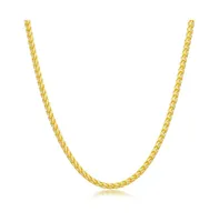 Diamond cut Franco Chain 2.5mm Sterling Silver or Gold Plated Over 20" Necklace