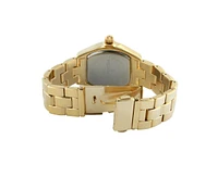 Peugeot Women's Gold Status Bracelet Watch Barrel Shape Roman Dial Gold-Tone Bracelet Strap