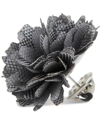 Con.Struct Men's Ceremony Satin Checkerboard Flower Lapel Pin, Created for Macy's
