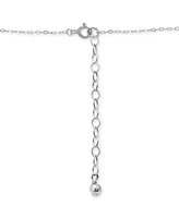 Giani Bernini Cubic Zirconia Circle Pendant Necklace Sterling Silver, 16" + 2" extender, Created for Macy's