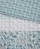 Madison Park Caralie Seersucker 4 Piece Quilt Set