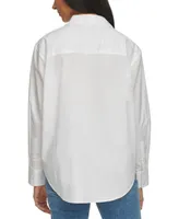 Calvin Klein Jeans Women's Button-Front Cotton Top