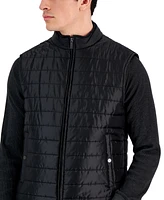 Alfani Men's Quilted Zip-Front Nylon Vest, Created for Macy's