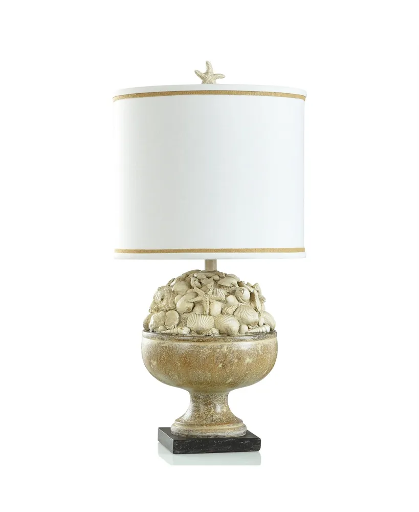 31" Shores Coastal Sand and Seashell Motif Table Lamp