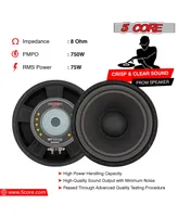 5 Core 10 Inch Subwoofer Speaker 750W Peak 8 Ohm Replacement Audio Bass Sub Woofer w 23 Oz Magnet Wf 10120 8OHM