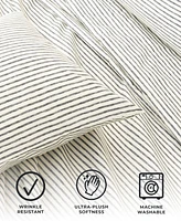 Premium Comforts Striped Wrinkle Resistant Microfiber 4-Pc. Sheet Set, Queen - Stripe