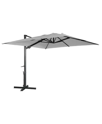 Mondawe 10ft Square Cantilever Patio Umbrella for Outdoor Shade
