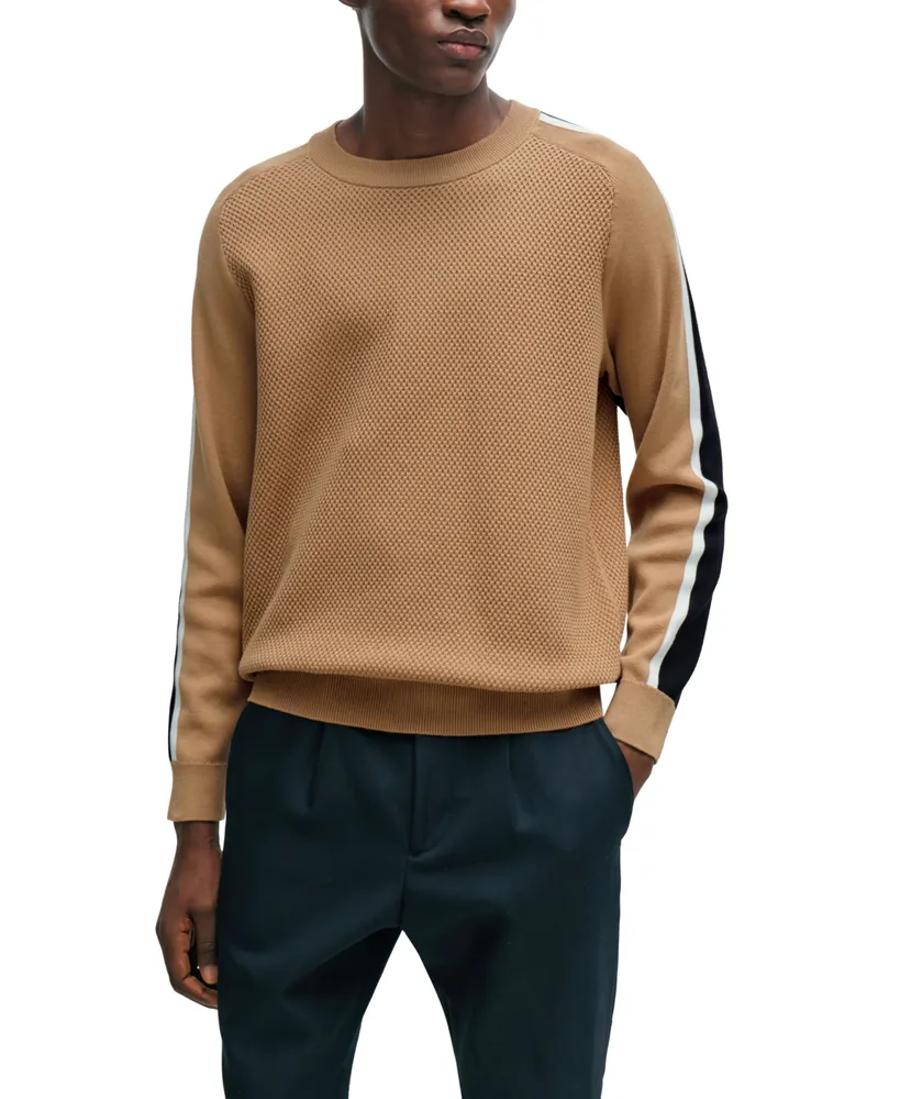 Boss by Hugo Men's Color-Blocking And Mesh Detail Sweater