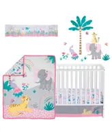 Bedtime Originals Rainbow Jungle 5-Piece Nursery Baby Crib Bedding Set