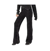 Women's Toni acid wash cable knit pants - Black