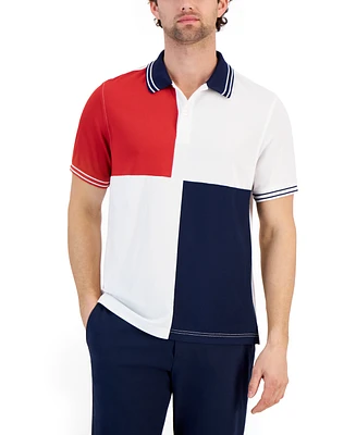 Club Room Men's Colorblocked Sport Polo Shirt, Created for Macy's