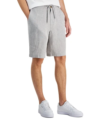 Club Room Men's Linen 9" Drawstring Shorts, Created for Macy's