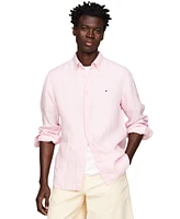 Tommy Hilfiger Men's Pigment-Dyed Button-Down Long Sleeve Shirt