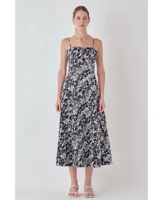 Women's Printed Cotton Maxi Dress