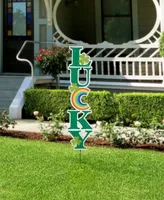 Glitzhome 42" H St. Patrick's Metal Lucky Yard Stake