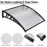 Yescom 2Pcs 40"x40" Door Window Awning Whole One-piece Polycarbonate UV30+ Outdoor Rain Snow Protection White Board