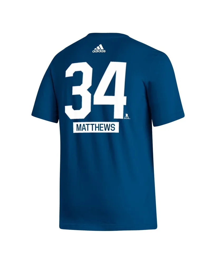 Men's adidas Auston Matthews Blue Toronto Maple Leafs Fresh Name and Number T-shirt
