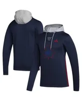 Men's adidas Navy Montreal Canadiens Refresh Skate Lace Aeroready Pullover Hoodie