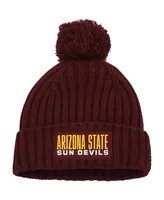 Men's adidas Maroon Arizona State Sun Devils Modern Ribbed Cuffed Knit Hat with Pom