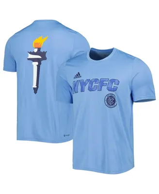 Men's adidas Light Blue New York City Fc Team Jersey Hook Aeroready T-shirt