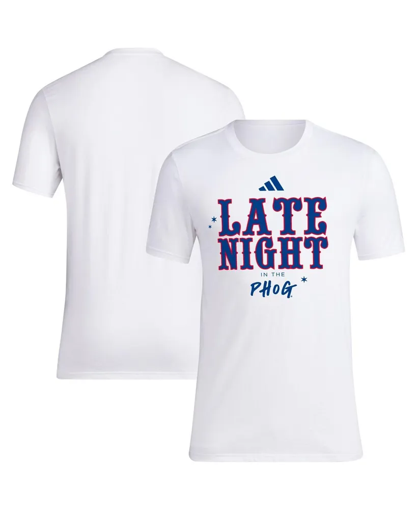 Men's adidas White Kansas Jayhawks Late Night the Phog T-shirt